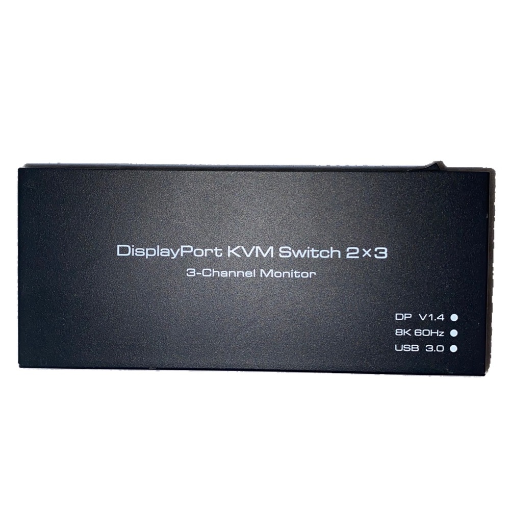 Display Port KVM Switch 2x3 3-Channel Monitor 8K 4K 120Hz DP KVM USB 3.0 Ports